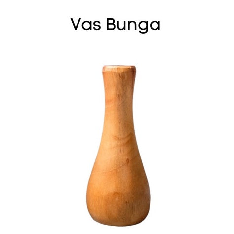 Paket Vas Bunga kayu IMPODIO/Dekorasi meja ruang tamu