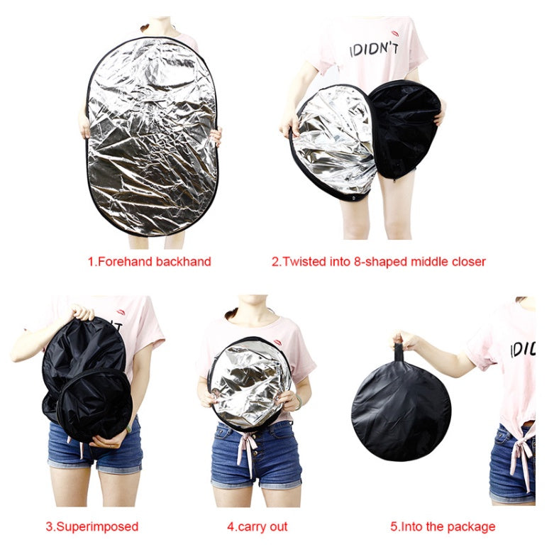 IMPODIO Reflector 5 in 1 bulat diameter 60cm + stand 2m - Gratis penjepit reflektor
