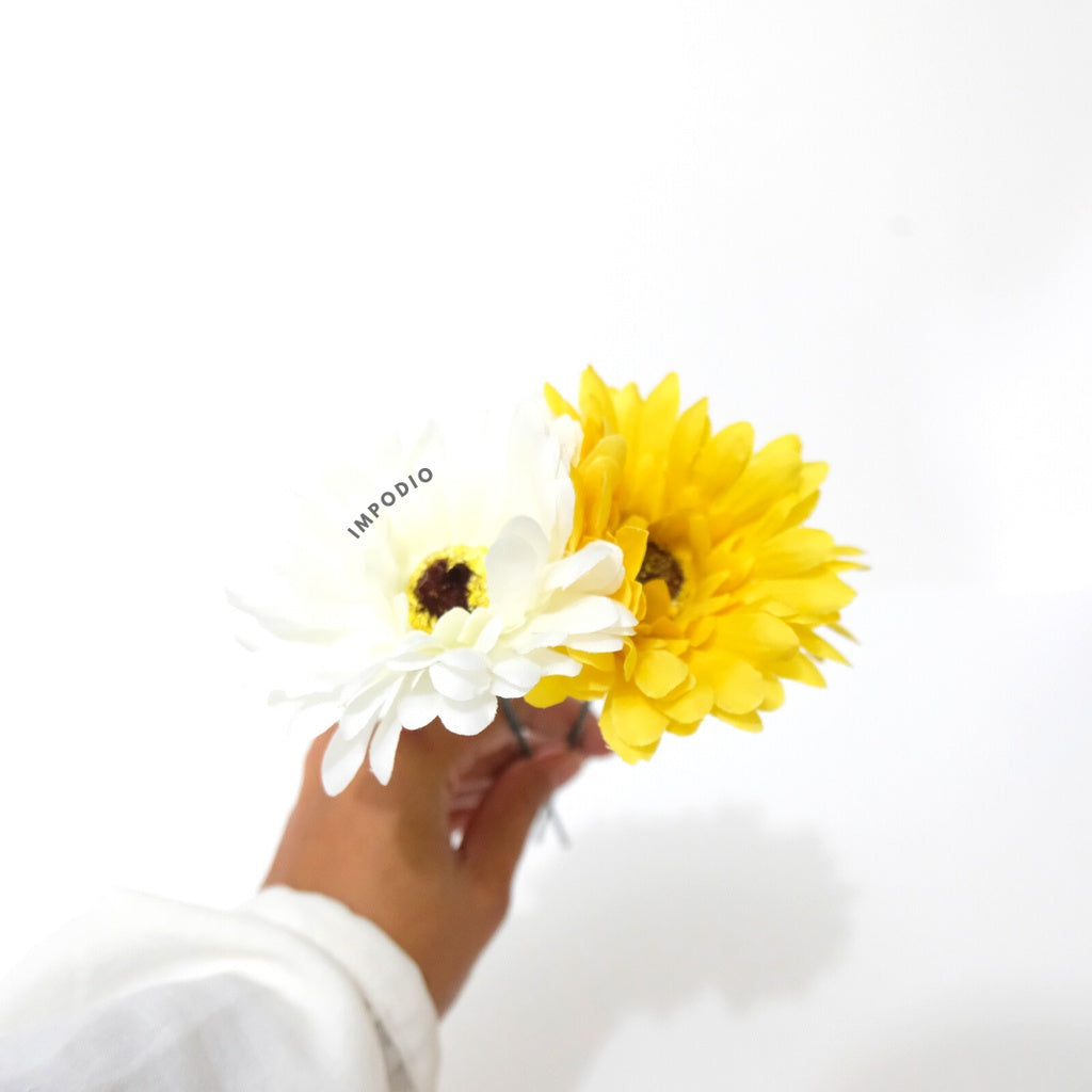 IMPODIO Bunga Krisan Aster Artificial- dekorasi foto props