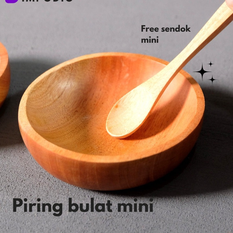 IMPODIO Piring Masker Free sendok mini Kotak dan Bulat