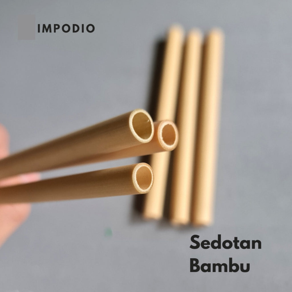 Sedotan bambu asli Go Green asli lokal handcrafted / bambo straw