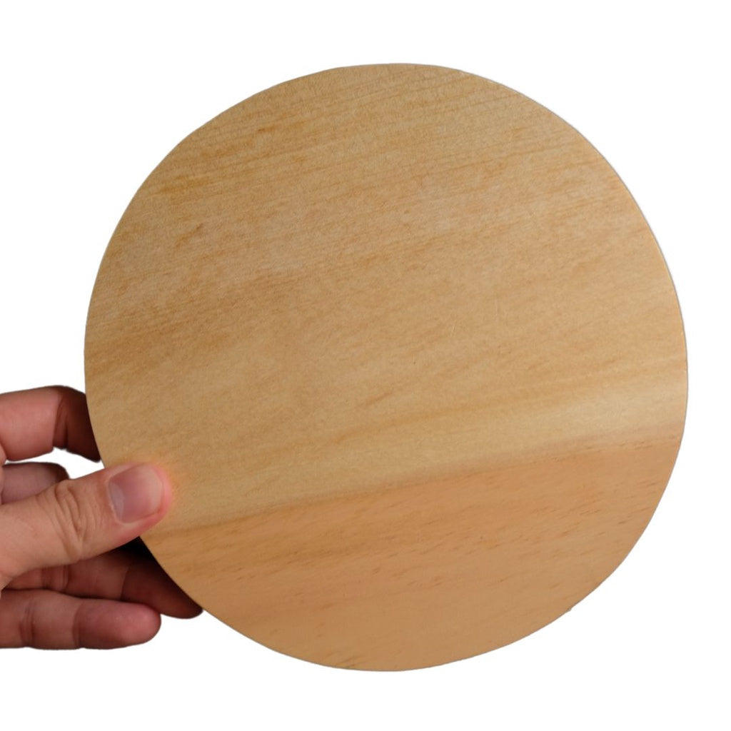 IMPODIO Talenan Kayu Pinus Model Bulat Diameter 18 cm polos tanpa kaki