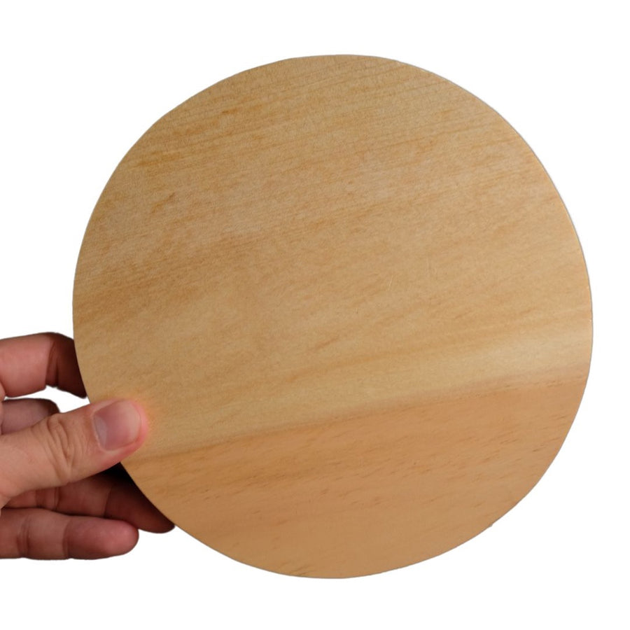 IMPODIO Talenan Kayu Pinus Model Bulat Diameter 18 cm polos tanpa kaki
