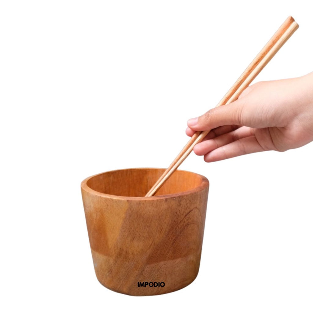 IMPODIO Mangkuk Indomie / peralatan makan kayu / properti foto