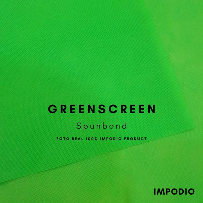 IMPODIO Paket Greenscreen spunbon + Stand backdrop youtuber / vlogger LENGKAP