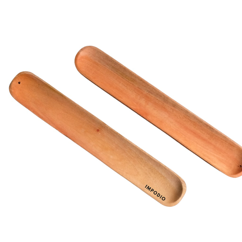 IMPODIO Piring sushi panjang aethetic kayu mahoni asli