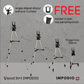 IMPODIO Tripod 3 in 1 IMPODIO Tinggi adjustable sampai 100cm FREE - tampak samping