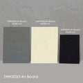 IMPODIO Artboard Alasfoto real Texture handmade warna CREAM - tampak samping