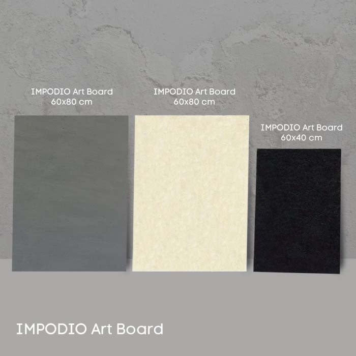 IMPODIO Artboard Alasfoto real Texture handmade warna CREAM