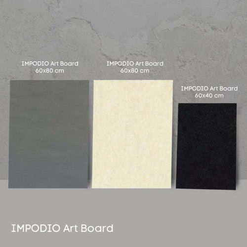IMPODIO Artboard Alasfoto real Texture handmade warna CREAM - tampak samping