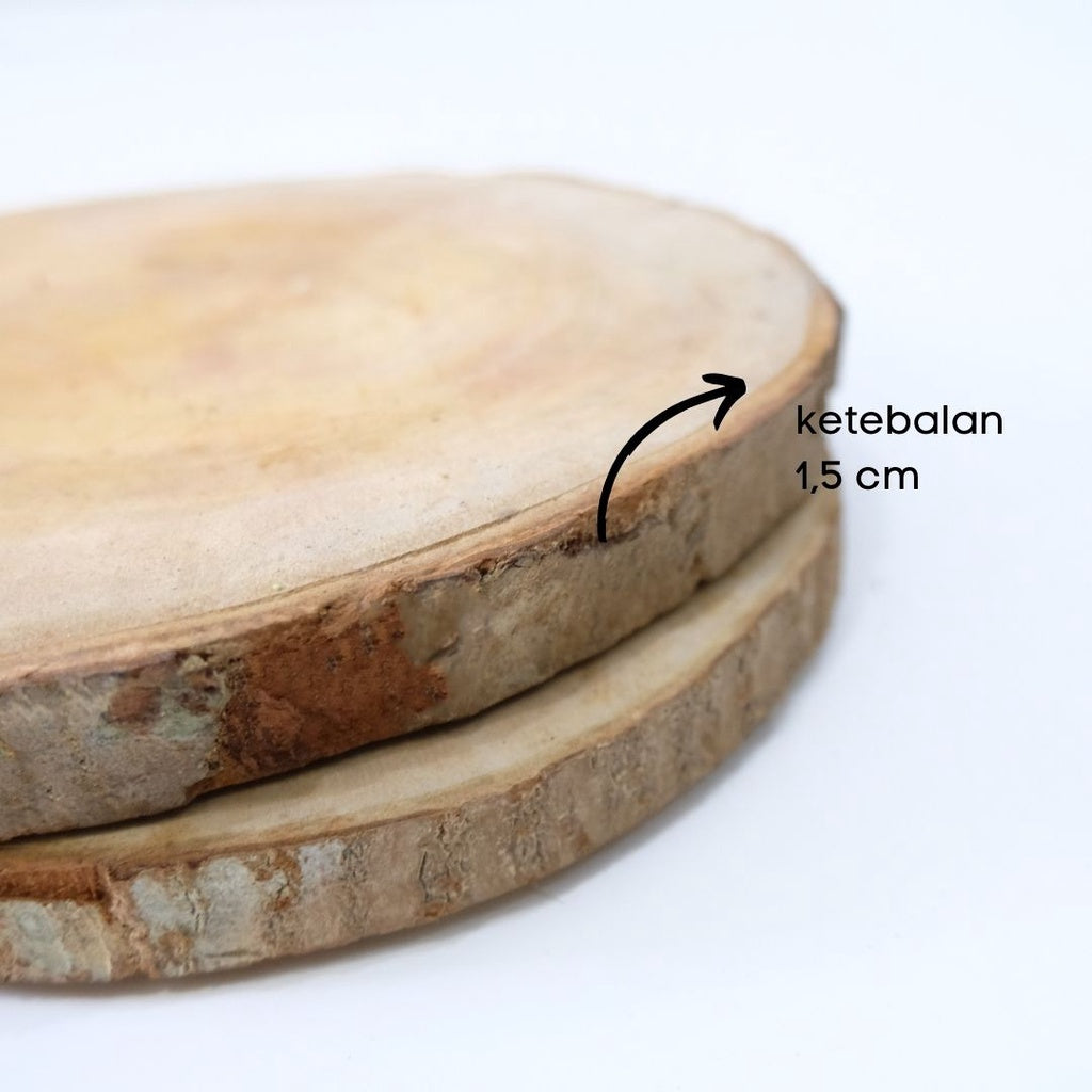 IMPODIO Wood slice / kayu props foto flaylayout tatakan rustic
