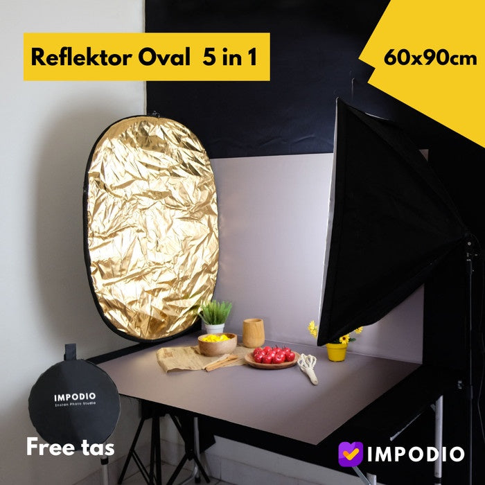 IMPODIO Reflektor Oval ukuran 60 x 90cm / Pemantul cahaya lighting