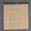 IMPODIO tikar bambu asli – sushi roller – taplak makanan 24x24cm