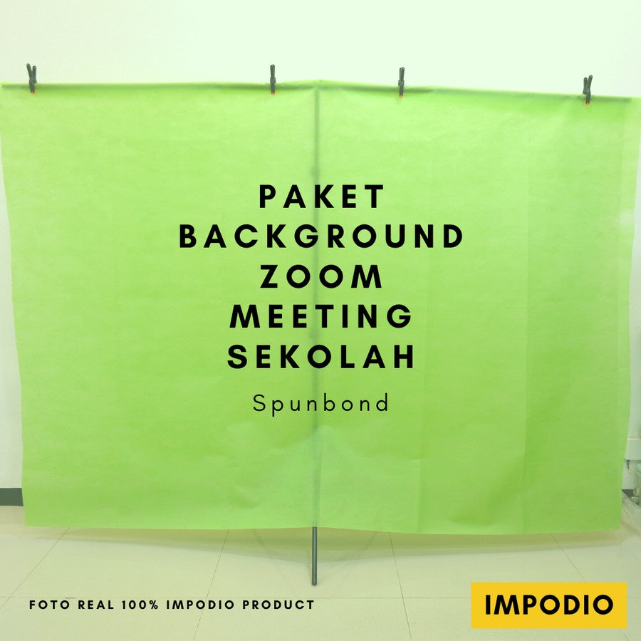 Paket background untuk Zoom, Youtube, Sekolah murah ORIGINAL IMPODIO - Hitam