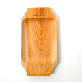 IMPODIO Nampan kayu asli mahoni 15x28 cm - wood tray minuman - close up