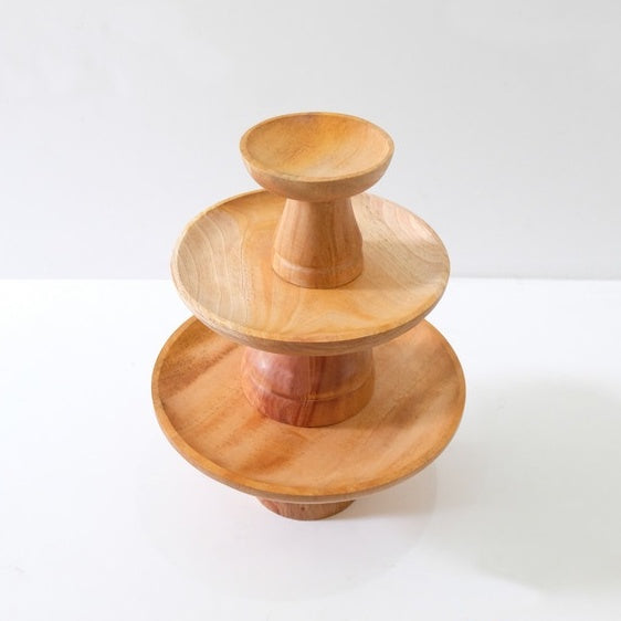IMPODIO Stand cake kayu  / display dessert kue / properti foto makan