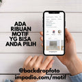 IMPODIO Alas foto atau background gulung UKURAN besar 75x75cm - tampak samping