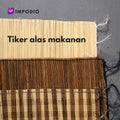 IMPODIO Tatakan makanan lidi – anyaman alas dan props foto
