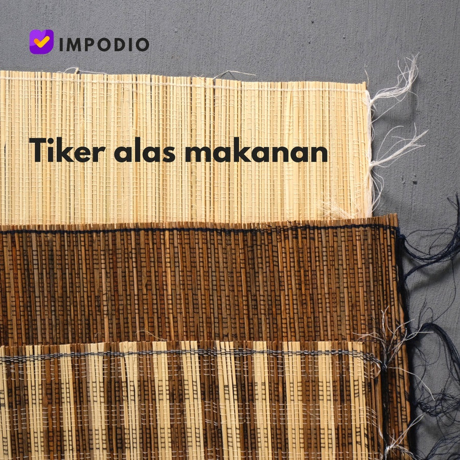 IMPODIO Tatakan makanan lidi – anyaman alas dan props foto