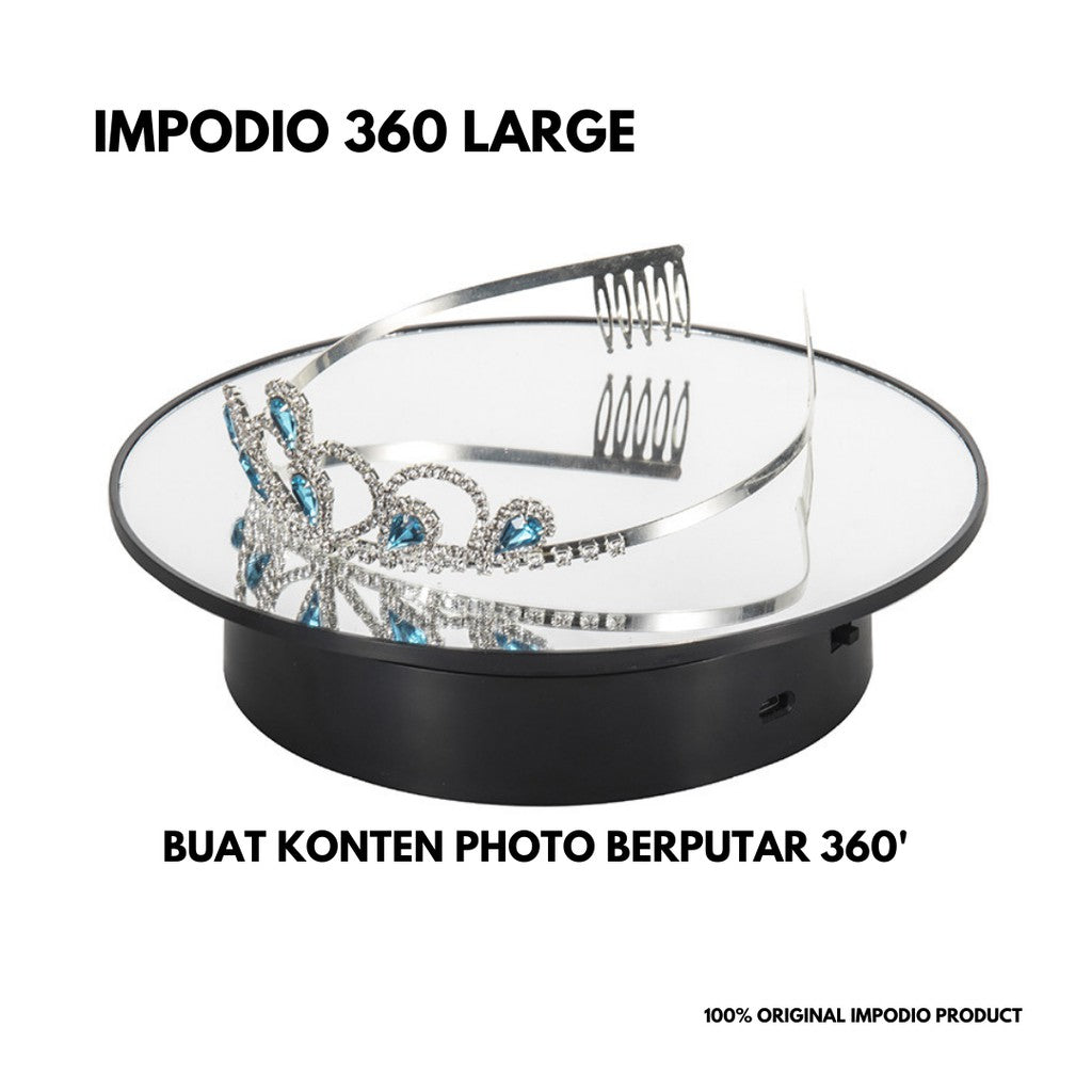 IMPODIO 360 Turntable untuk foto product berputar otomatis - tampak samping
