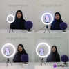 IMPODIO Ringlight Diameter 33cm 3 warna dimmable dengan Holder HP