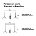 IMPODIO Background Stand Foto Studio ukuran Tinggi 300cm dan 200cm