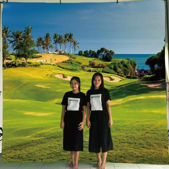 IMPODIO Stand backdrop tinggi 3m x lebar 3m + green screen premium