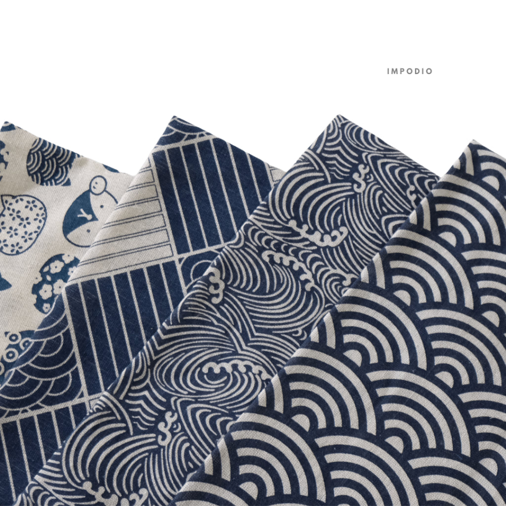 IMPODIO Napkin Japanese – kanvas jepang foto makanan uk 50x50cm - tampak samping