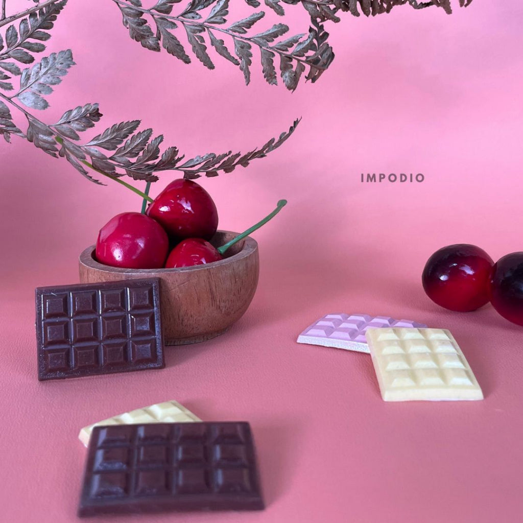 IMPODIO Coklat mini Square Imitasi props foto - Properti produk