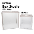 IMPODIO box Studio photo ukuran 75 x 75 - tampak samping