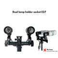 IMPODIO Dual lamp holder socket E27 adjustable good quality