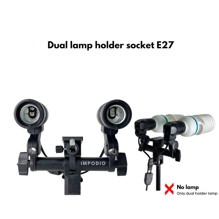 IMPODIO Dual lamp holder socket E27 adjustable good quality