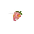 IMPODIO Mini strawberry palsu – buah plastik - background putih