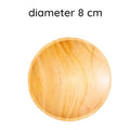 IMPODIO Piring mini Tempat sambal cobek kayu diameter 8cm dan 10cm - background putih