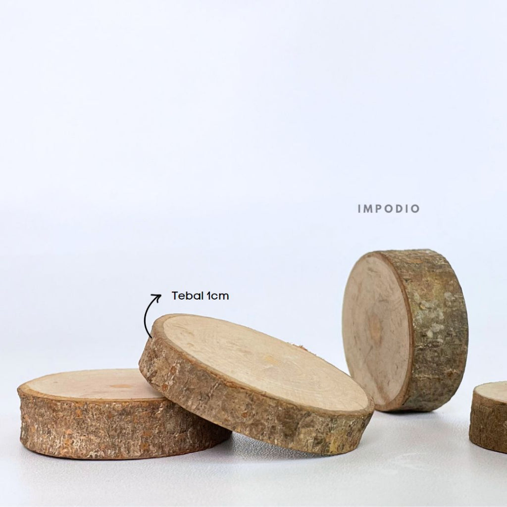 wood slice / potongan kayu kecil 4-5cm IMPODIO props photo