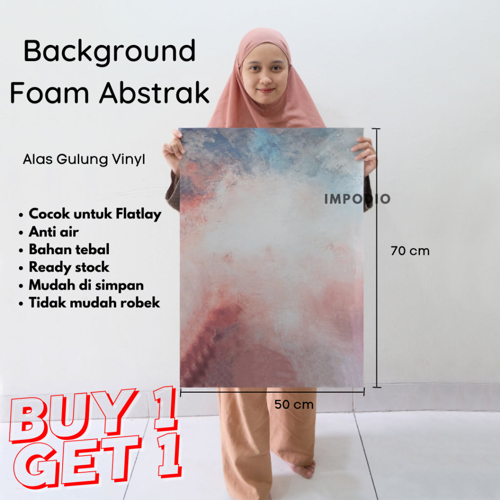 BUY 1 FREE 1 IMPODIO Background foto alas foto product motif abstract marmer Anti Air