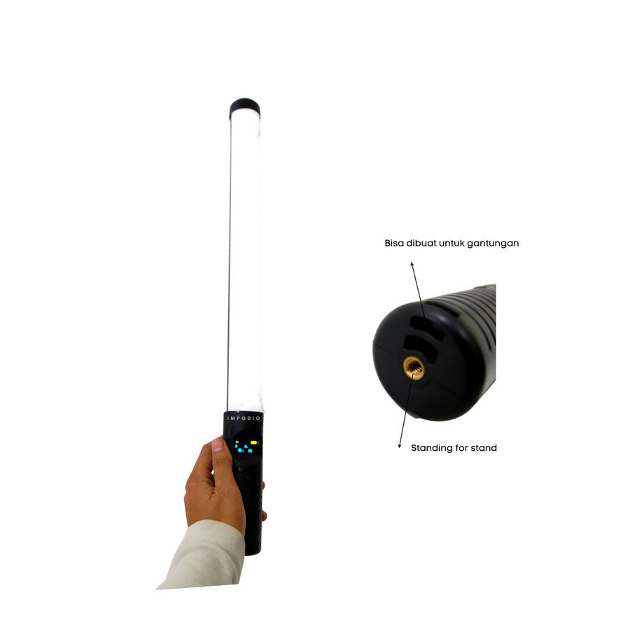 IMPODIO Lampu Video RGB LED Light Stick 50cm - Stick Lampu Video Foto - close up