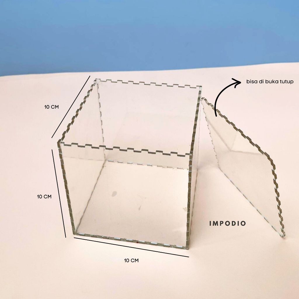 IMPODIO Box acrylic 10 x 10 cm - Miniatur produk props