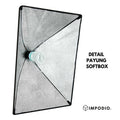 IMPODIO Paket lighting home studio 2 Softbox lighting lengkap super - tampak samping