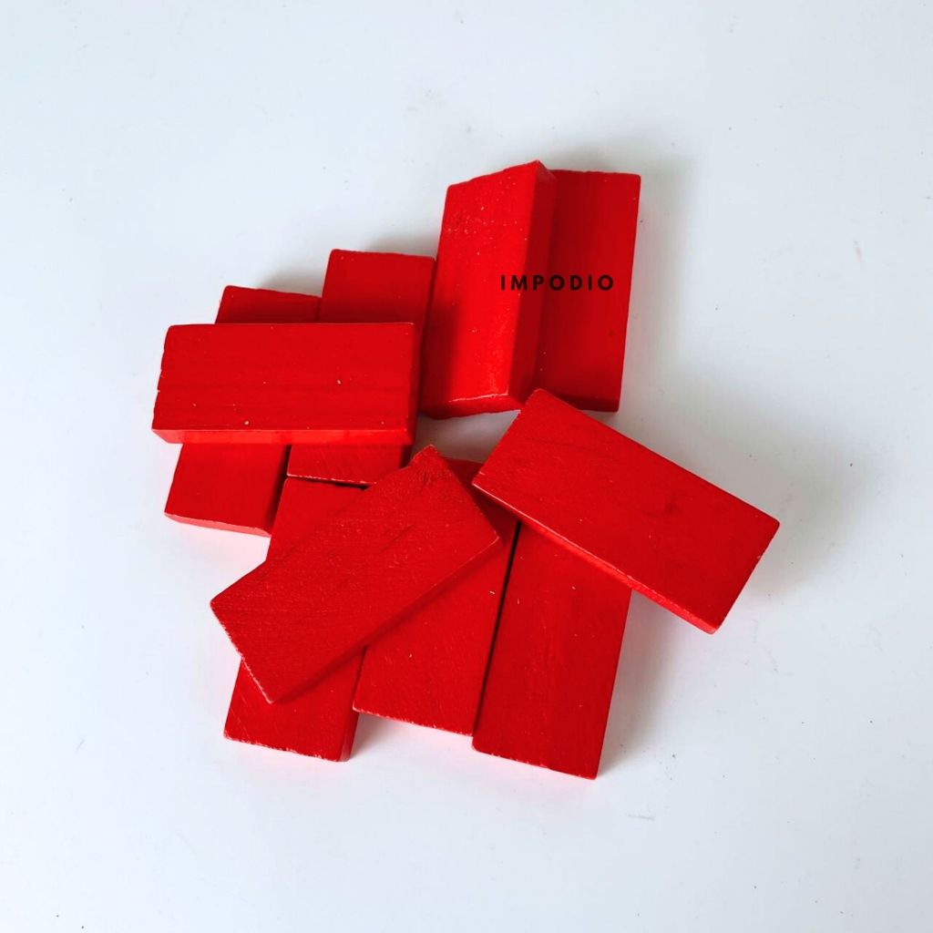 Balok kayu mini warna warni ukuran 44mm x 19mm - props decoration