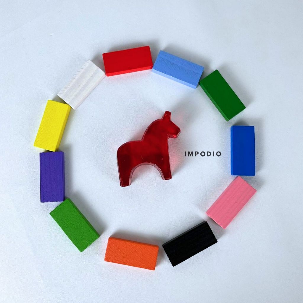 Balok kayu mini warna warni ukuran 44mm x 19mm - props decoration