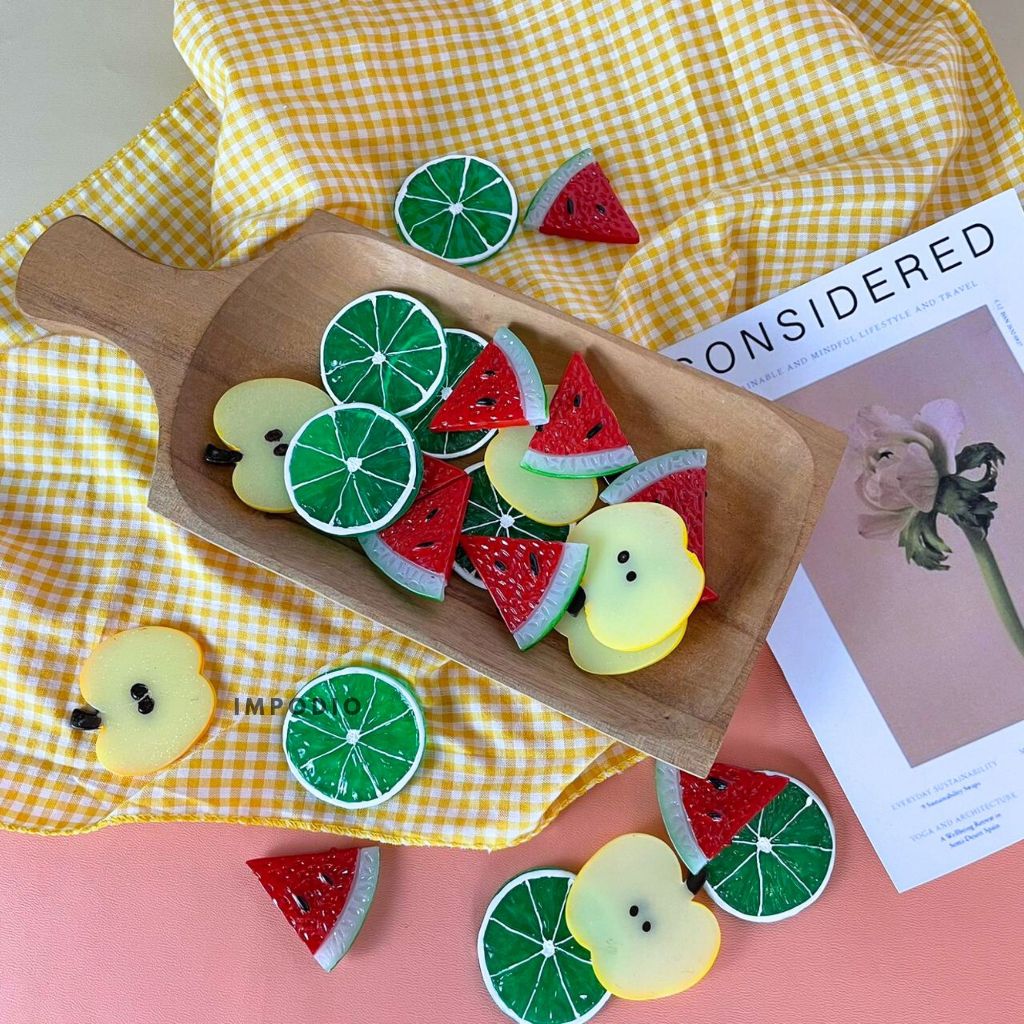 Buah Slice IMPODIO Apel Semangka dan Lemon Artificial - Buah Palsu