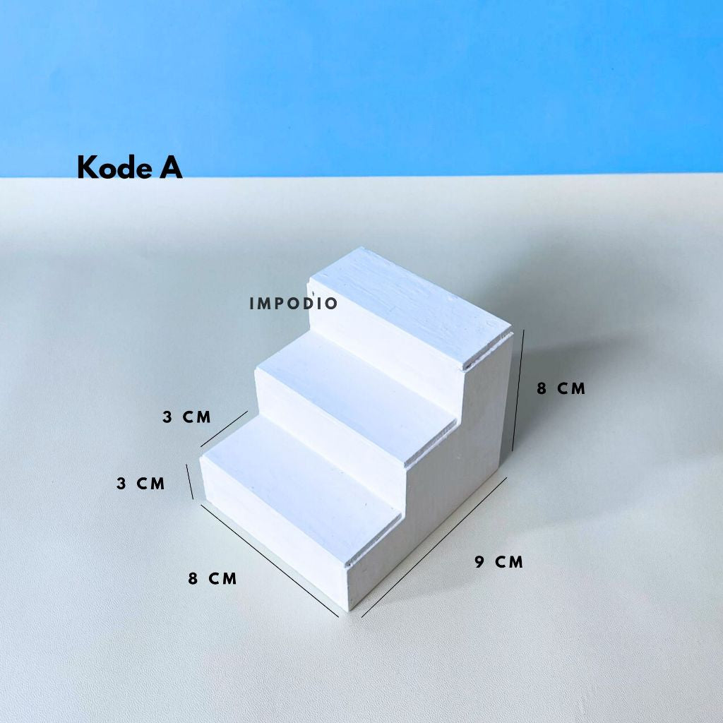 IMPODIO Properti Foto Tangga Podium Kayu beragam ukuran - props foto thema skincare / acc / lainnya