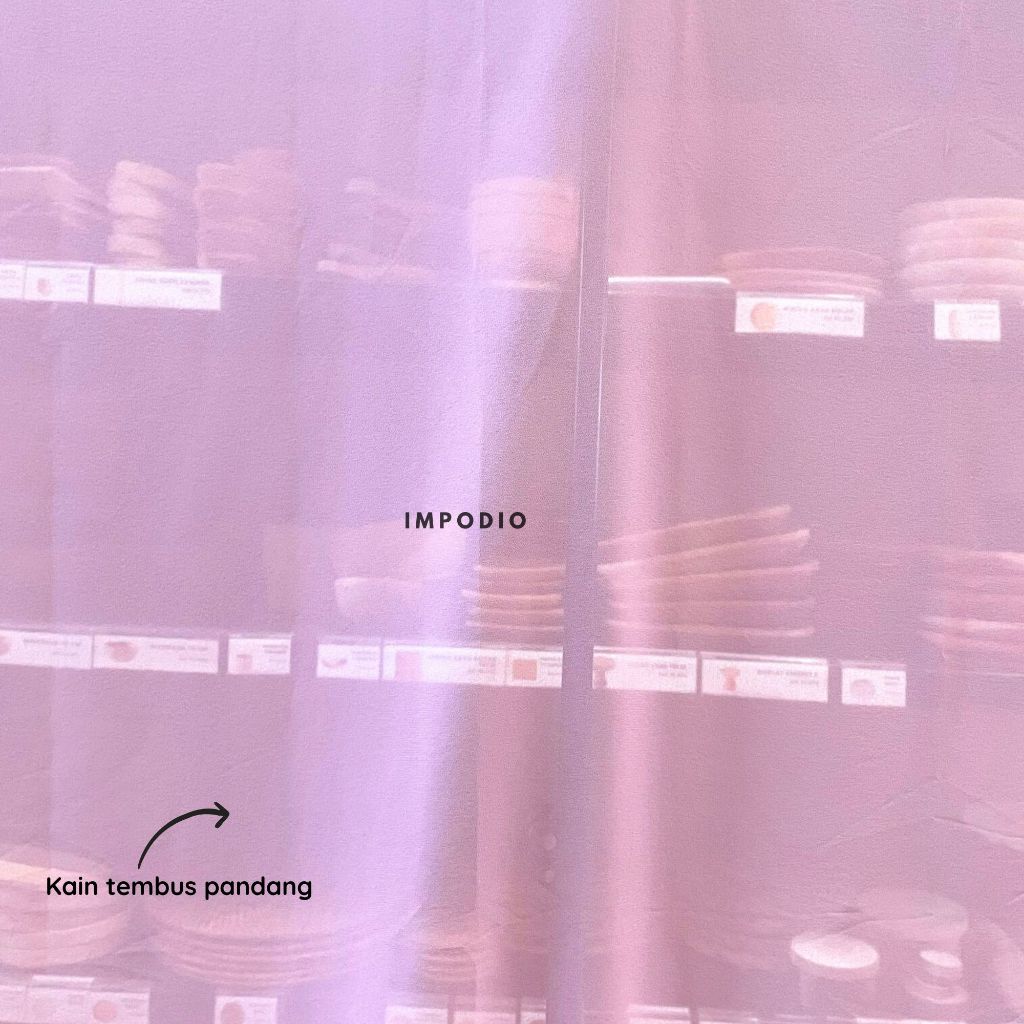 IMPODIO Kain Background sheer translucent - Backdrop Foto Produk - close up