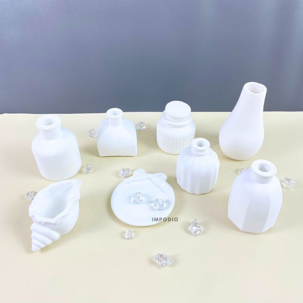 IMPODIO Mini Flower Vase Concrete Mini Nordic  Aesthetic berbagai variant-  Vas Bunga Dekorasi Meja Props Foto Produk