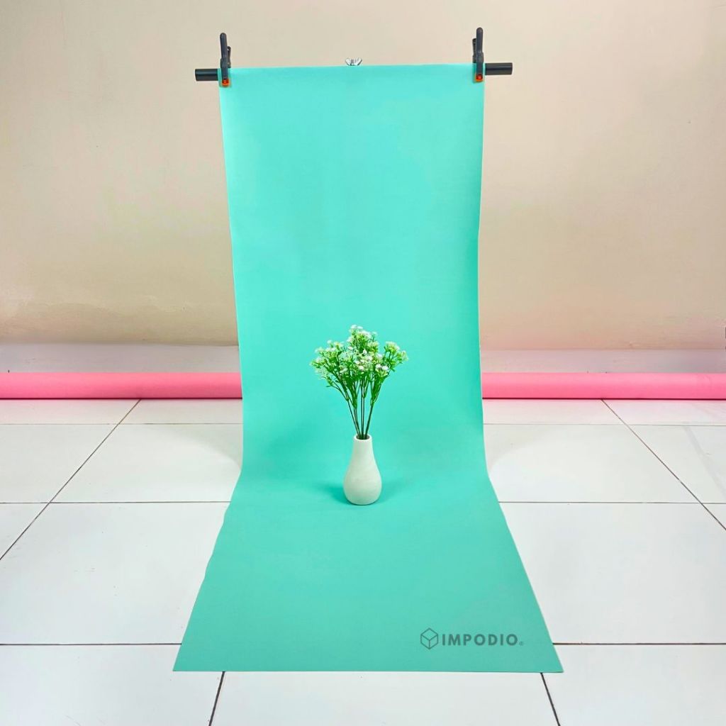 IMPODIO background 50 x 140 cm warna polos - kulit sintetis - latar foto produk waterproof