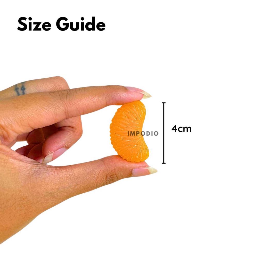 IMPODIO Jeruk Kupas Slice Artificial Palsu - Fake Orange Props Dekorasi Foto Produk