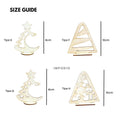 IMPODIO Pohon Natal Kayu Mini – Wooden Christmas Tree Props Foto - close up