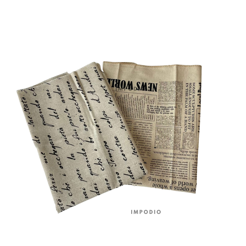 IMPODIO Napkin Canvas motif koran kain props foto food styling - foto 9