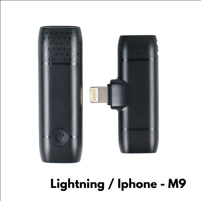 Lavaliers Microphone Wireless clip on smartphone utk iPhone dan Type C